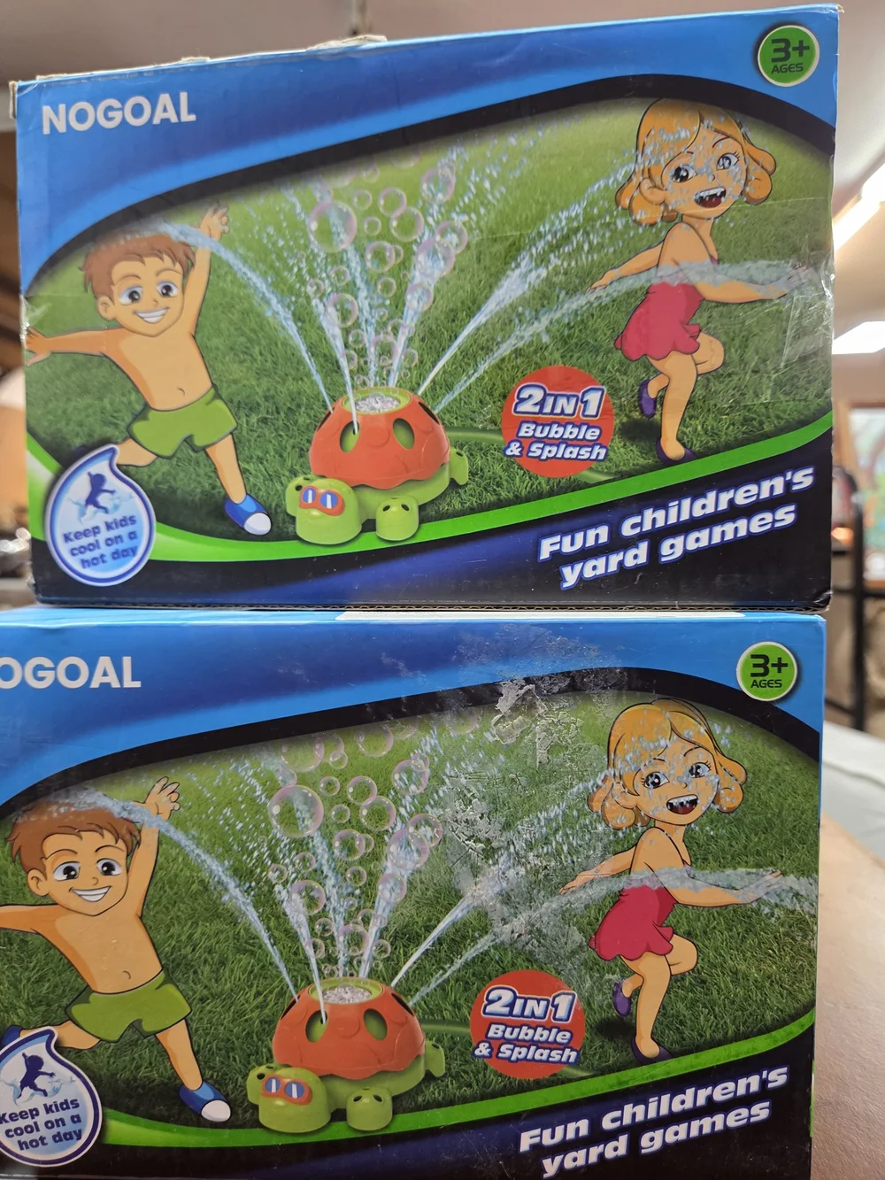 Kids 2-in-1 Bubble & Splash Sprinkler - Green/Orange